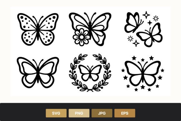 Butterfly Black and White Icon Vector Review