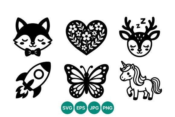 Cute Black and White Animal and Heart Review
