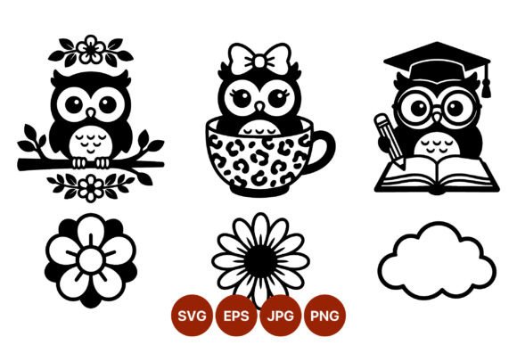 Cute Owl Graduation Cap Vector Review
