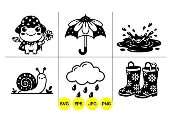 Cute Rainy Day Clipart Set Review