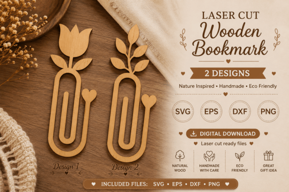 Floral Bookmark SVG, Laser Cut Files Review