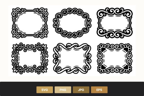 Ornamental Black White Frame Vector Art Review