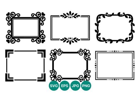 Ornate Black Rectangular Frame Vector Review