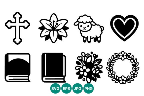 Religious Icons Cross Flower Sheep Heart Review