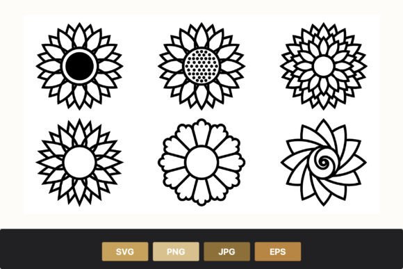 Sunflower Daisy Line Art Icons Review